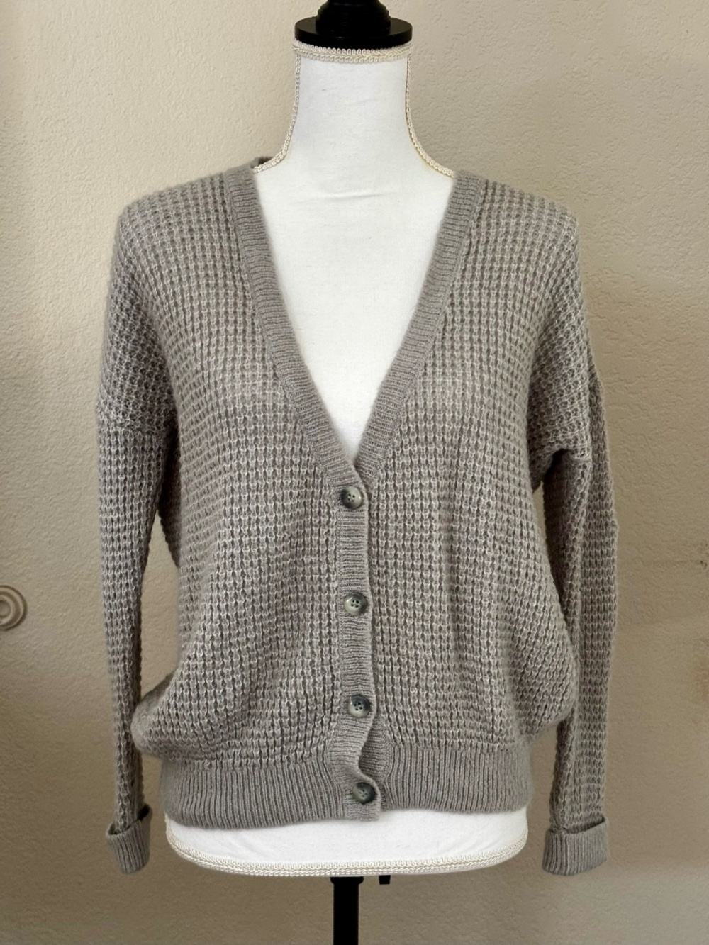 Topshop Gray Cardigan, Small, Size 2
